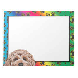 Goldendoodle färgad hund mönster anteckningsblock