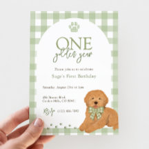 Goldendoodle Första Födelsedagsfest Grön