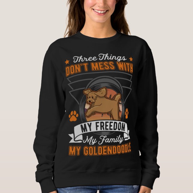 Goldendoodle Freedom Family Goldendoodle T Shirt (Framsida)