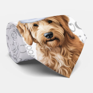Goldendoodle Funny Woof jul Hund älskare Slips