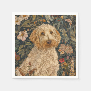 Goldendoodle Garden Tapestry Födelsedagsfest Pappersservett