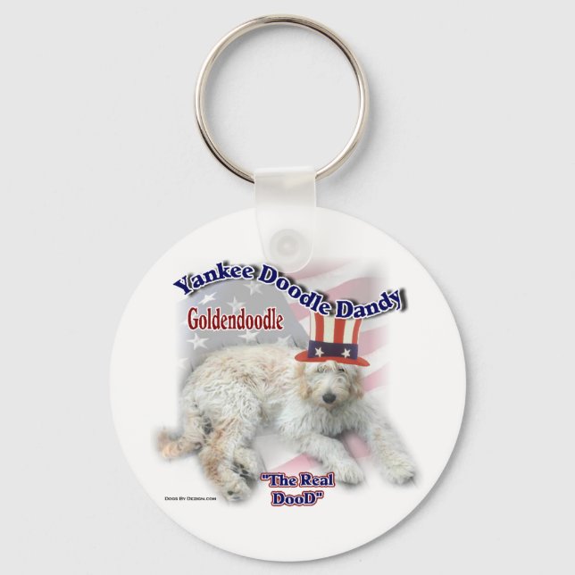 Goldendoodle-gåvor Nyckelring (Framsida)