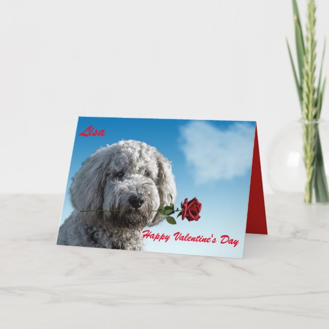 GOLDENDOODLE  GOD VALENTINSDAG HELGKORT (Framsida)