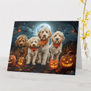 Goldendoodle Halloween Spooky Kort