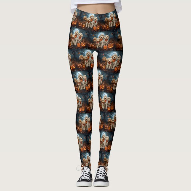 Goldendoodle Halloween Spooky Leggings (Framsida)