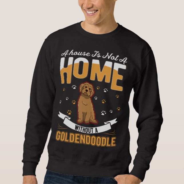 Goldendoodle Home Lång Ärmad Tröja (Framsida)