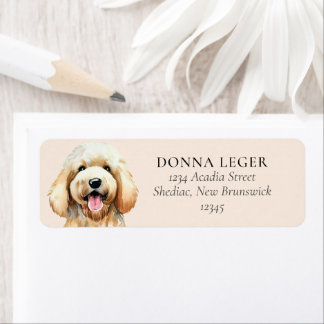 Goldendoodle Hund Adress Returadress Etikett