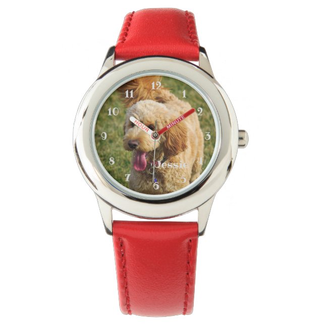 Goldendoodle Hund Armbandsur (Framsida)