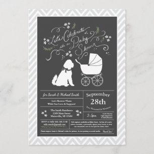 Goldendoodle Hund Baby Shower Gender Neutral Inbjudningar