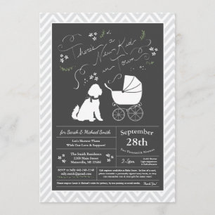 Goldendoodle Hund Baby Shower Gender Neutral Inbjudningar