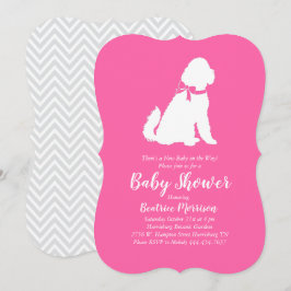 Goldendoodle Hund Baby Shower Rosa Girl Inbjudningar