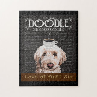 Goldendoodle Hund Coffee Company 2 Pussel