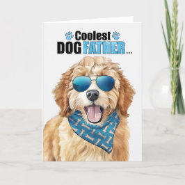 Goldendoodle Hund Coolest Pappa All Fars dag Helgkort