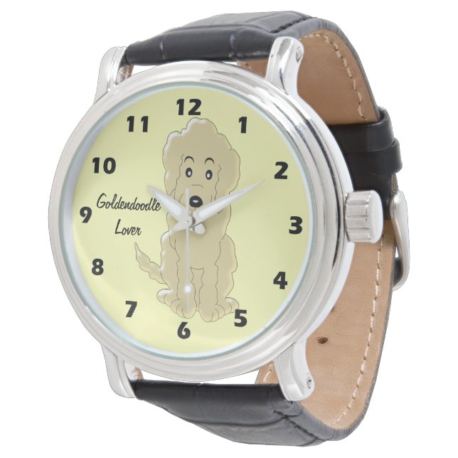 Goldendoodle Hund design Armbandsur (Vinklad)