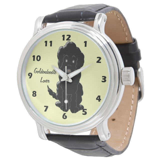 Goldendoodle Hund design Armbandsur (Vinklad)