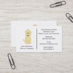Goldendoodle Hund design Boarding Kennels Visitkort