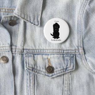 Goldendoodle Hund design Knapp