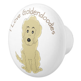 Goldendoodle hund design knopp