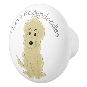 Goldendoodle hund design knopp