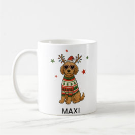 Goldendoodle Hund Festiv Jul Kaffemugg