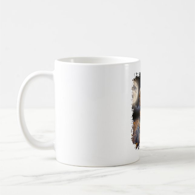 Goldendoodle Hund Halloween Kaffemugg (Vänster)