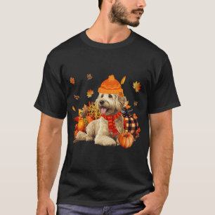 Goldendoodle Hund Höst Skarf Leopard Pumpor Höst T Shirt