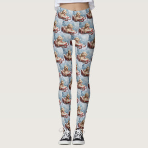 Goldendoodle Hund Jul Festlig Leggings