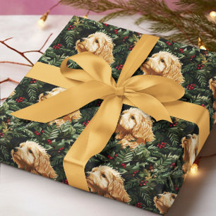 Goldendoodle hund jul Gran Presentpapper