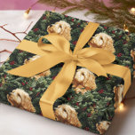 Goldendoodle hund jul Gräs Presentpapper<br><div class="desc">Den här designen kan vara personlig om du väljer Redigera design. Du kan också överföra till andra objekt. Kontakta mig på colorflowcreations@gmail.com eller använda alternativet chatta överst på sidan om du vill ha den här designen på en annan produkt eller behöver hjälp med den här designen. Se mer av mina...</div>