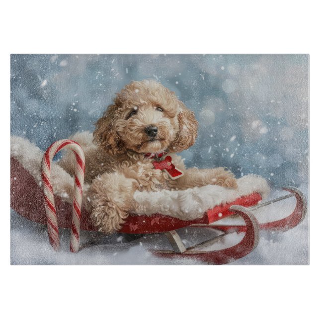 Goldendoodle Hund julafton (Framsidan)