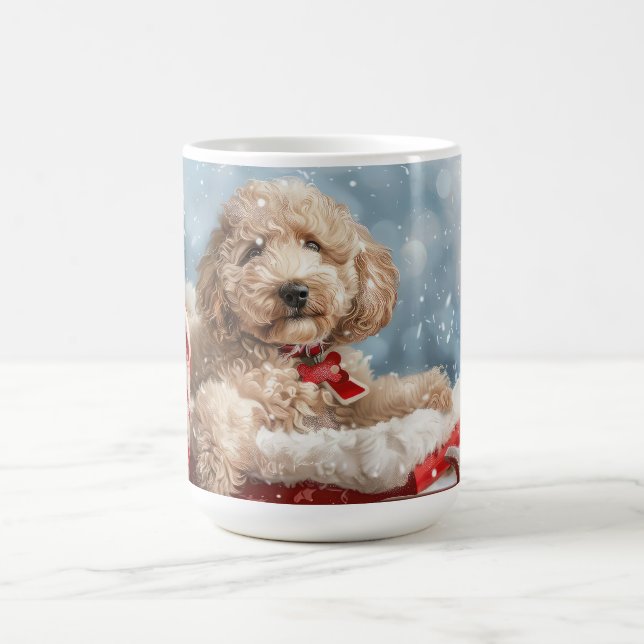 Goldendoodle Hund julafton Kaffemugg (Center)