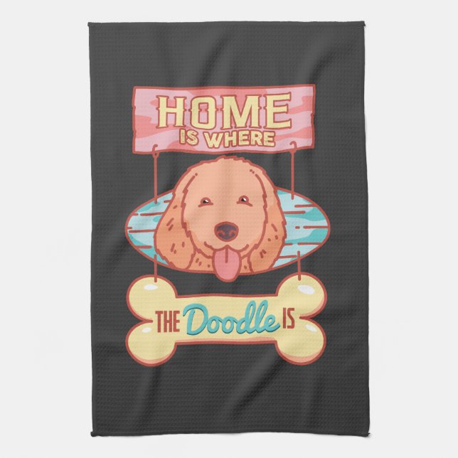 Goldendoodle Hund Kökshandduk (Vertikal)