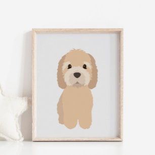 GoldenDoodle Hund Nursery & Kids Room Decor Poster