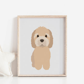 GoldenDoodle Hund Nursery & Kids Room Decor Poster