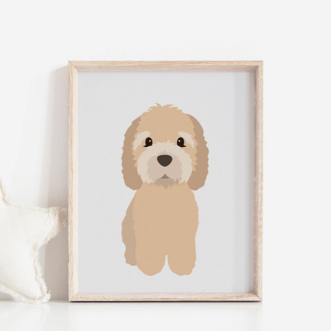 GoldenDoodle Hund Nursery & Kids Room Decor Poster (Skapare uppladdad)