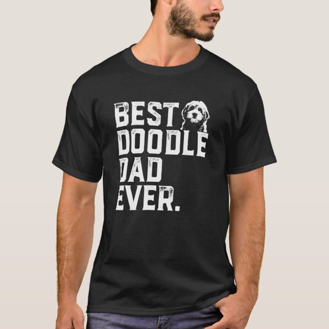Goldendoodle Hund Pappa Best Doodle Pappa någonsin T Shirt (Framsida)
