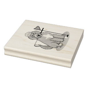 Goldendoodle Hund Pay Golf (red whmk2) Cute Roligt Stämpel