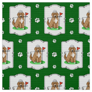 Goldendoodle Hund Pay Golf (red whmk2) Cute Roligt Tyg