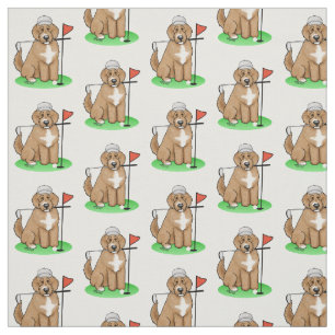 Goldendoodle Hund Pay Golf (red whmk2) Cute Roligt Tyg