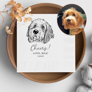 Goldendoodle Hund Personlig Cheers Napkins Pappersservett