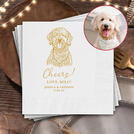 Goldendoodle Hund Personlig Cheers Napkins Pappersservett