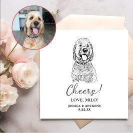 Goldendoodle Hund Personlig Cheers Napkins Pappersservett