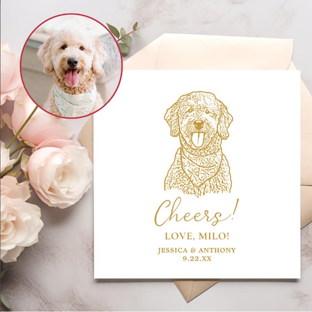 Goldendoodle Hund Personlig Cheers Napkins Pappersservett (Skapare uppladdad)