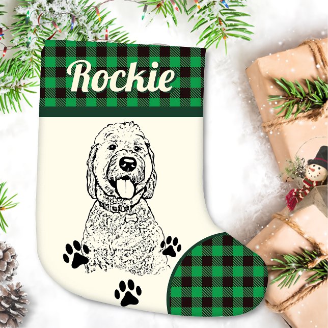 Goldendoodle-Hund Personlig Liten Julstrumpa (Skapare uppladdad)