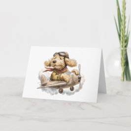 Goldendoodle-Hund-pilotflygplan Kort