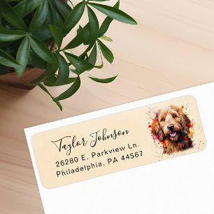 Goldendoodle Hund Returadressetikett Returadress Etikett