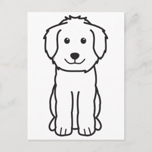 Goldendoodle-Hund Tecknad Vykort