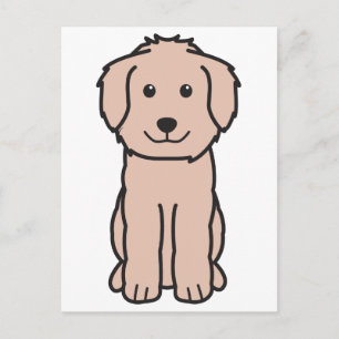 Goldendoodle-Hund Tecknad Vykort