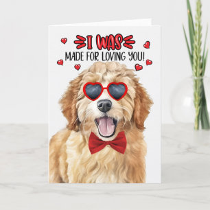 Goldendoodle Hund tillverkad för att övertala dig Helgkort