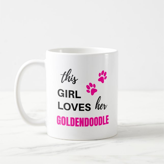Goldendoodle Hundägare Mamma Mor Kaffemugg (Vänster)